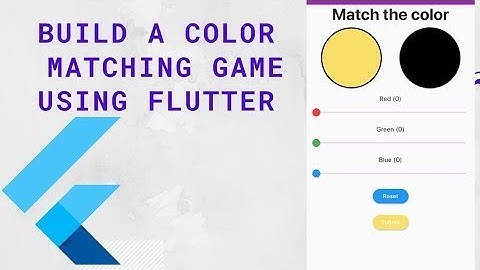Build Flutter Color Game with Provider #6 Reset Button