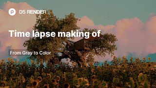 Time lapse of making a D5 Render Challenge Entry | From Gray to Color | D5 Render
