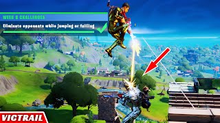 Eliminate Opponents while Jumping or Falling - Week 8 Challenges Fortnite