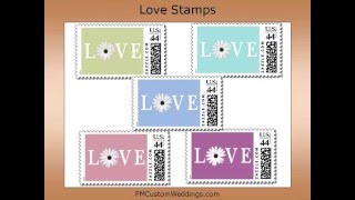 Wedding Postage Stamps by PM Custom Weddings Wedding Postage Stamps by PM Custom Weddings