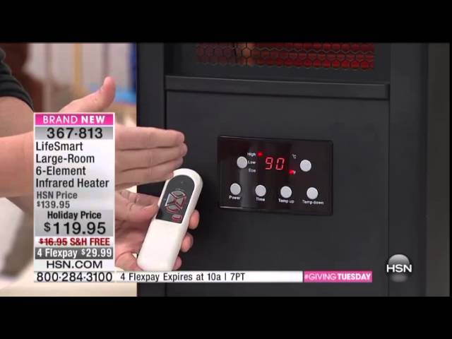 LifeSmart LargeRoom Infrared Heater with Remote Control - YouTube
