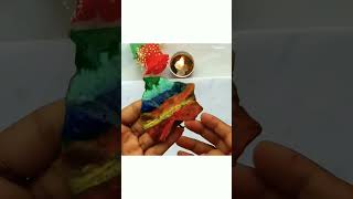leaf impression painting😍|leaf art|dIY leaf art#shorts #painting #viral #leafart