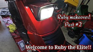 Details 1984 Honda Elite 125 scooter| Oil change, transmission, rear brake| Ruby the Elite  Update