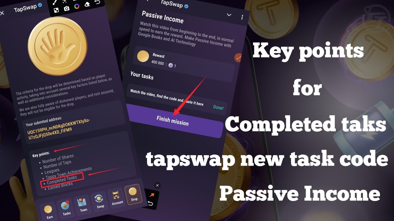 tapswap || tapswap new code ||  tapswap new update || tapswap new task complete code today