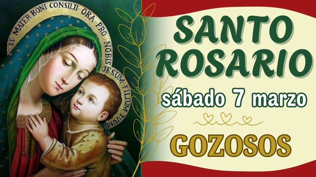 🟩🌹SANTO ROSARIO | SÁBADO 7 de marzo de 2026 Hoy 📿 | MISTERIOS GOZOSOS para Llenarte de Esperanza 🌹