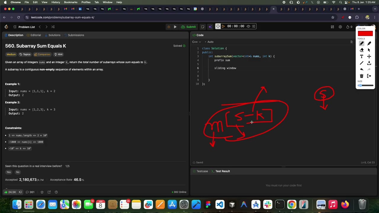 Leetcode Prefix Sum Problems | Subarray Sum Equals K, Binary Subarrays With Sum | Nice Subarrays