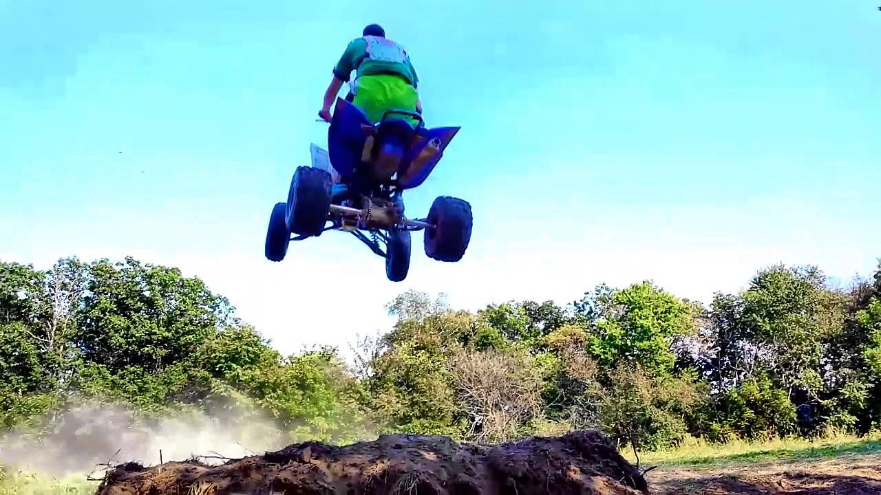 Big atv jumps out at jons farm YouTube