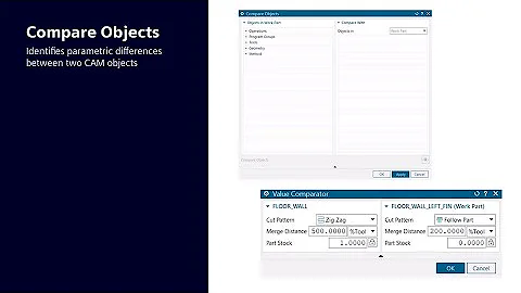 Compare Objects in NX CAM