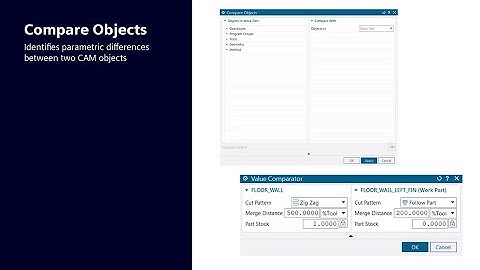 Compare Objects in NX CAM