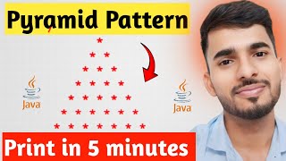 Logical Interview Series | Print Pyramid in Java with easy steps ✅ @TheKiranAcademy