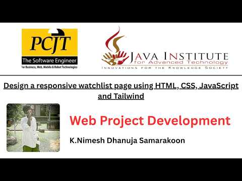 Design a responsive watchlist page using HTML, CSS, JavaScript and Tailwind