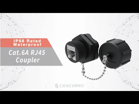 IP68 Rated Waterproof Cat.6A RJ45 Coupler