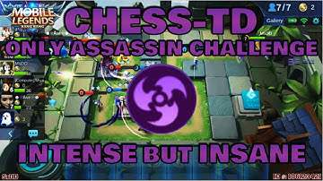 ONLY ASSASSIN CHALLENGE BUILD - CHESS TD GAMEPLAY | Mobile Legends Bang Bang
