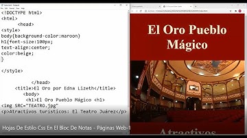 Hojas De Estilo Css En El Bloc De Notas   Páginas Web 1