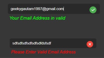 Javascript Email Validator Project With Custom Error & Success Messages & Icons in HTML5 & CSS3
