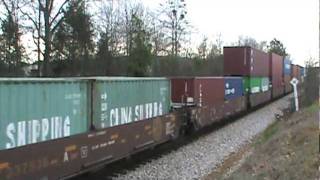 Union Pacific 7456 leads CSX Q144 in Palmetto, GA