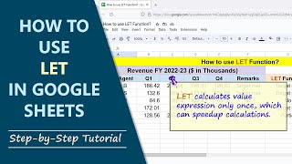 Google Sheets | LET | Function | Can Calculate Faster | Example | How to | Spreadsheet | Tutorial