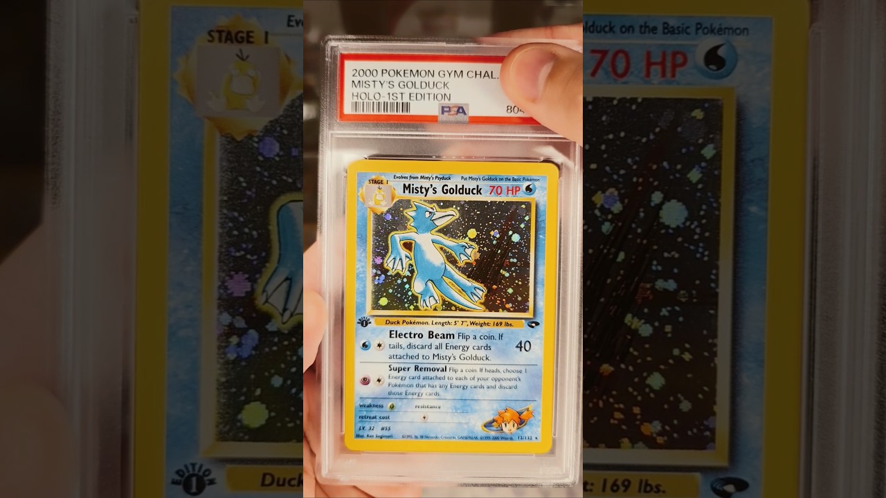 $150 Pokemon Card 🤔 First Edition Misty's Golduck 