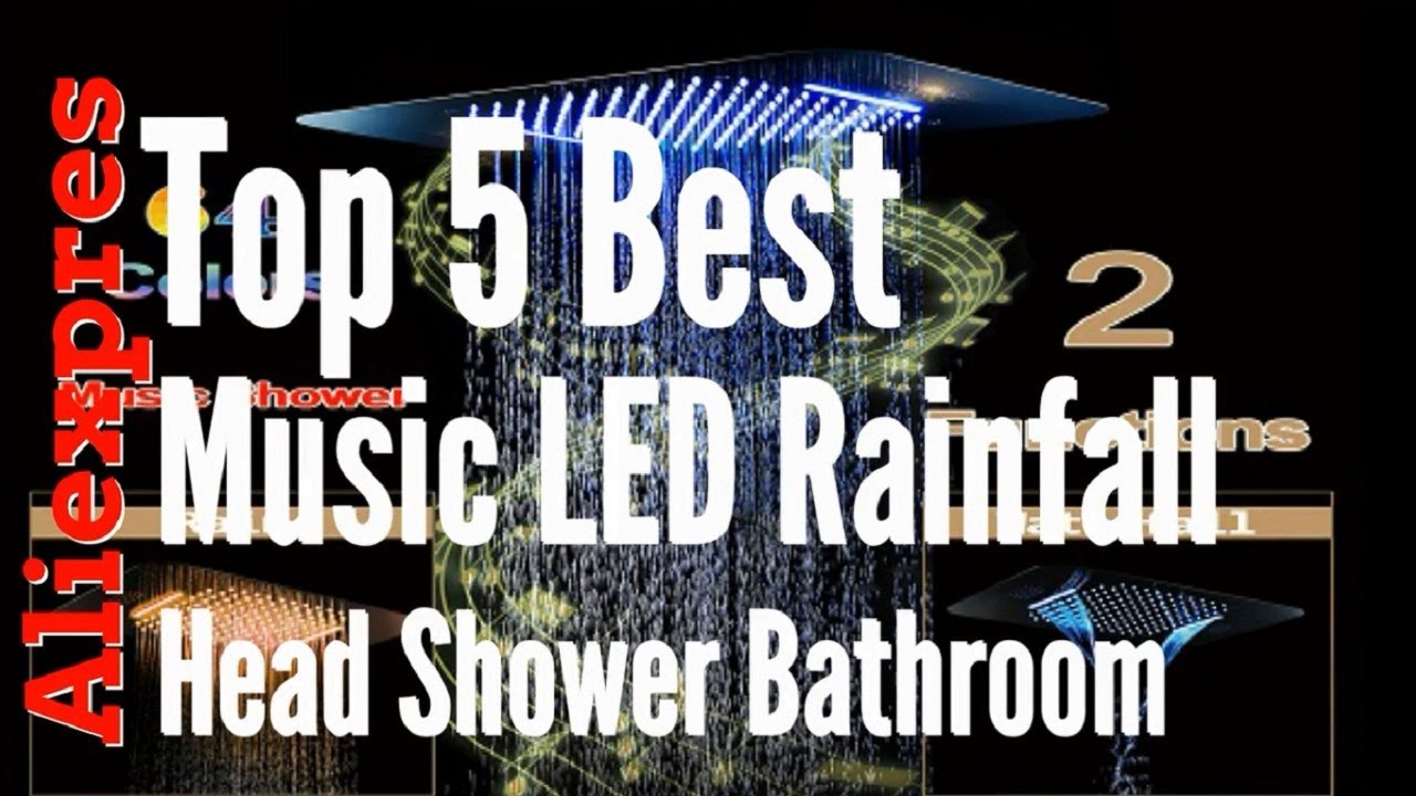 Top 5 Music LED Rainfall Head Shower Bathroom YouTube
