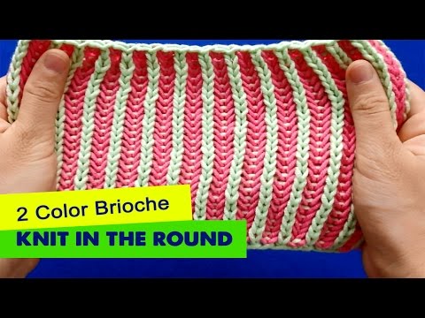 Two-color Brioche Stitch FunnyCat.TV