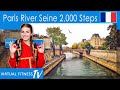 2000 Steps In 20 Minutes - Walking Workout - Virtual Walking Tour in Paris by the River Seine