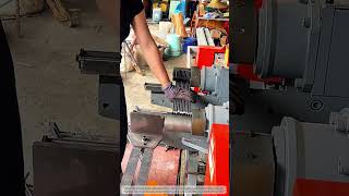 ⚙️ Semi-Automatic Rebar Bending Process in Action #skills #works #unique #building #steelwork