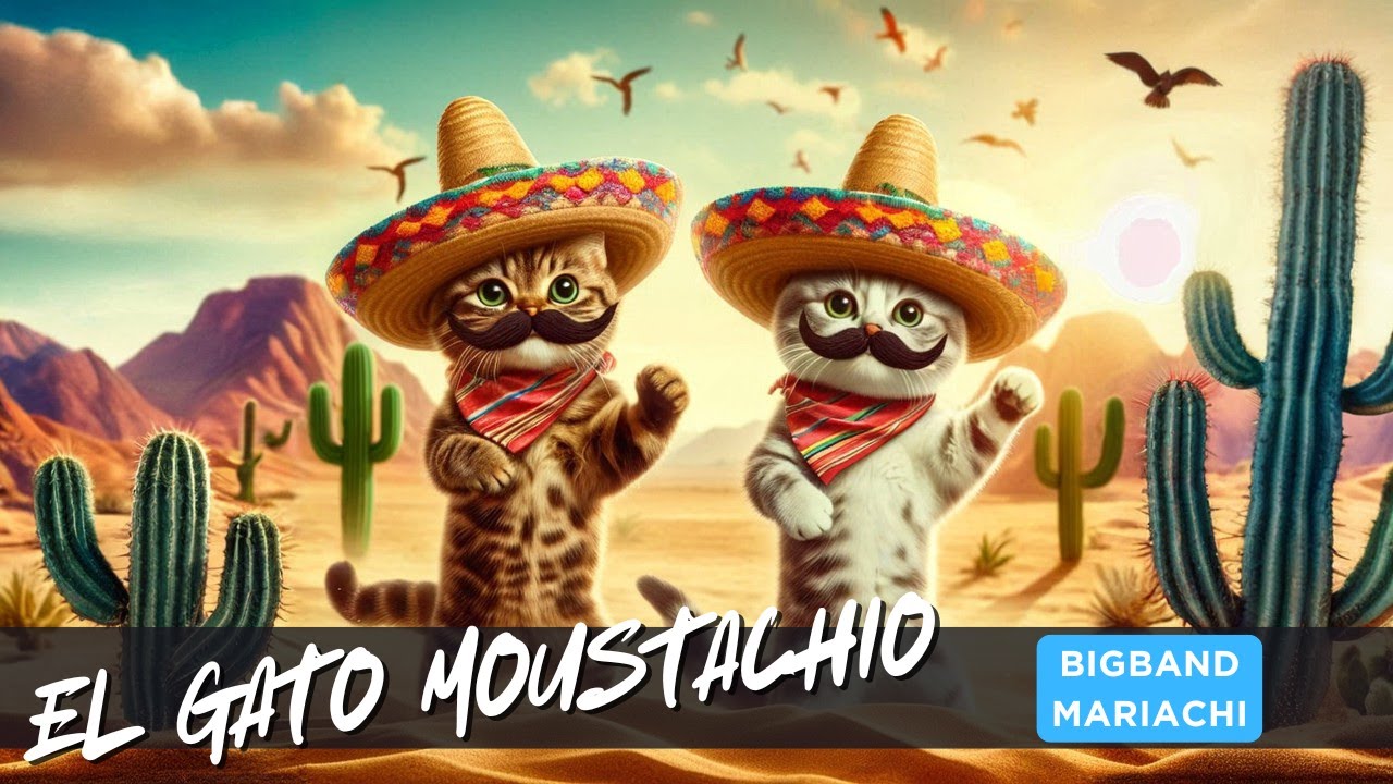 RIC NEKO - El Gato Moustachio - Mariachi cats with big moustaches