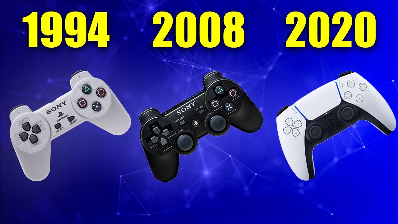 LA EVOLUCIÓN DE LOS CONTROLES EN PLAYSTATION (1994 - 2020) (PS1 - PS2 - PS3  - PS4 - PS5 - dualshock) 