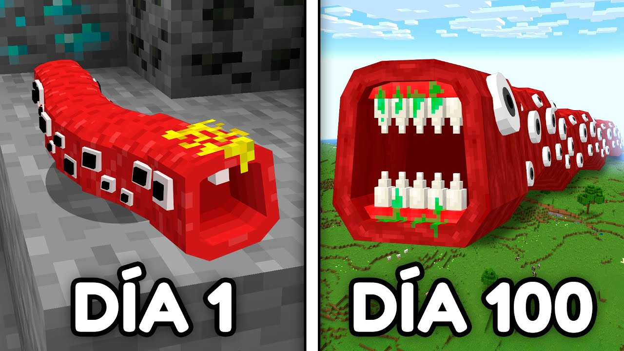 Sobreviví 100 DÍAS como TRAIN EATER en Minecraft