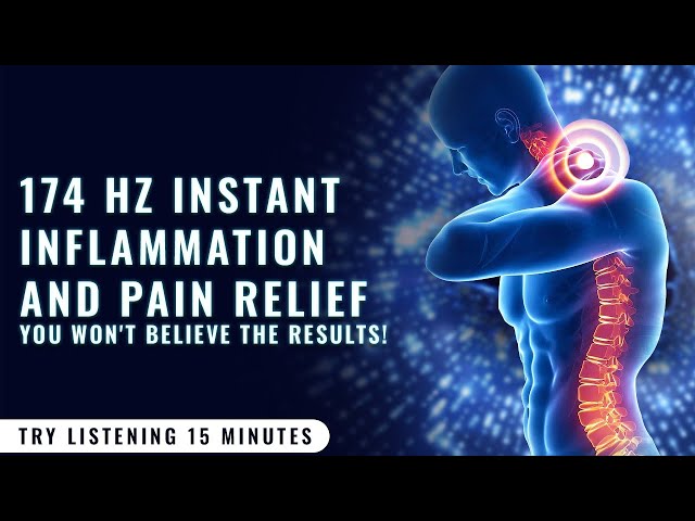 174 Hz Whole Body Inflammation and Pain Healing Frequency | Inflammatory Pain Relief Binaural Beats class=