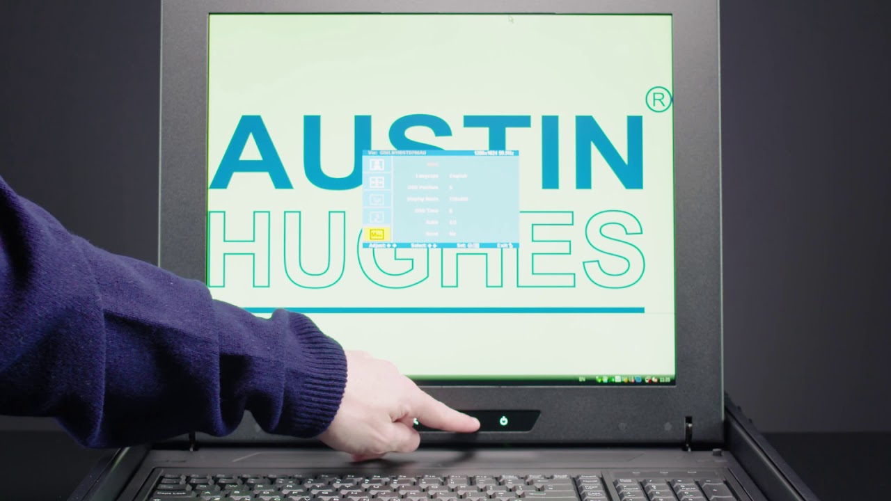 Austin Hughes CyberView - KVM Switch & LCD Console Drawers - YouTube