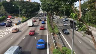 Singapore Road Traffic, CTE  Tollroad Singapore