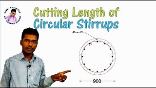 Cutting Length of Circular Stirrups || Stirrups Lengths Calculation ||