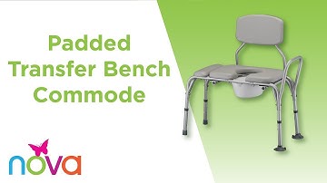 Padded Transfer Bench with Commode - Features and How To Assemble