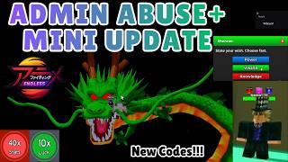 ADMIN ABUSE + MINI UPDATE +NEW CODES in ANIME FIGHTING SIMULATOR : ENDLESS [AFS:E] screenshot 1