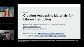 NCompass Live: Creating Accessible Materials for Library Instruction