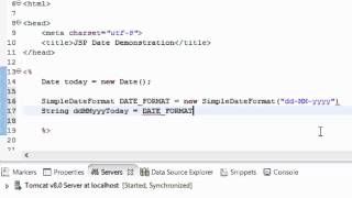 Simple JSP Date Demo