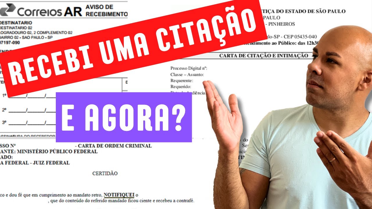 RECEBI UMA CITAÇÃO JUDICIAL  - O QUE DEVO FAZER, QUAL O PRAZO?