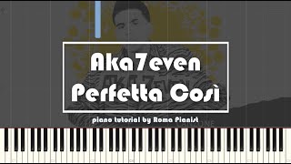 Aka7even - Perfetta Così (piano tutorial) Sanremo 2022