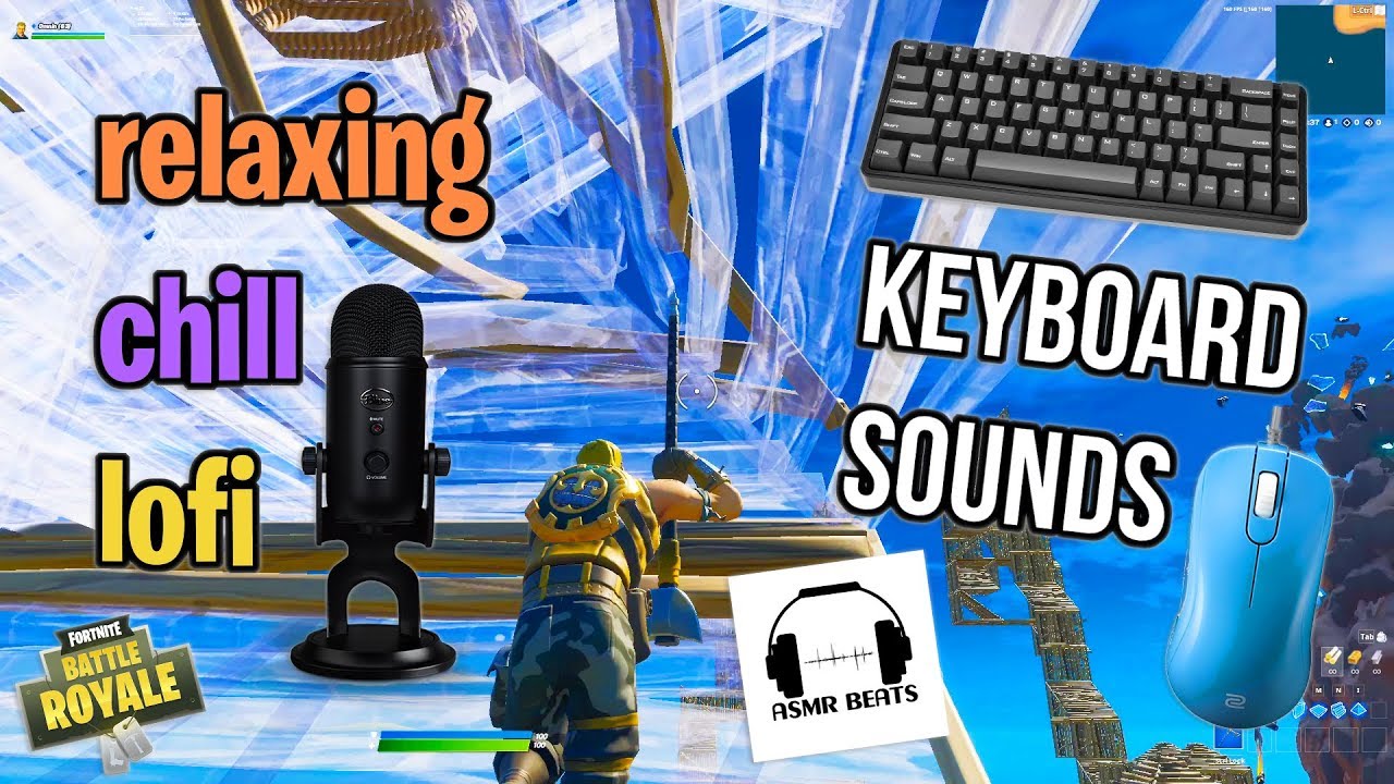 LoFi Chill Fortnite satisfying Keyboard Typing Music Sounds soothing no talking 🎧 ASMR Beats Collab😴