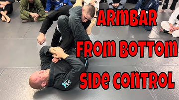 Basic Armbar from getting pinned in bottom side control