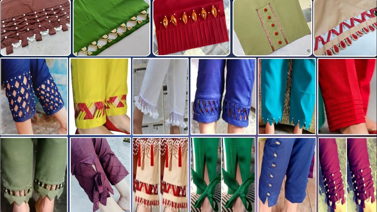 একদম নতুন ও অসাধারণ সালোয়ার ডিজাইন ২০২৩ Unique pant pajama design for girls pencil pant