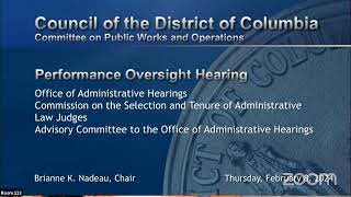 2024 Performance Oversight: Office of Administrative Hearings