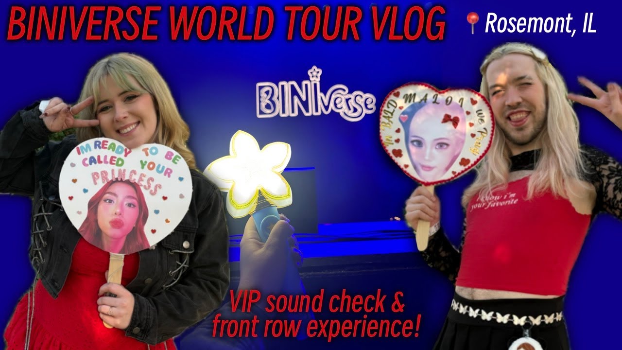 МЫ ВИДЕЛИ БИНИ В ПЕРВОМ РЯДУ?! ВИДЕОБЛОГ О МИРОВОМ ТУРЕ BINIverse! 📍 VIP-зона Роузмонт, Иллинойс ...