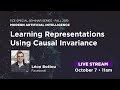 Learning Representations Using Causal Invariance