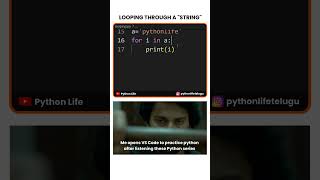 Looping through String in Python Telugu