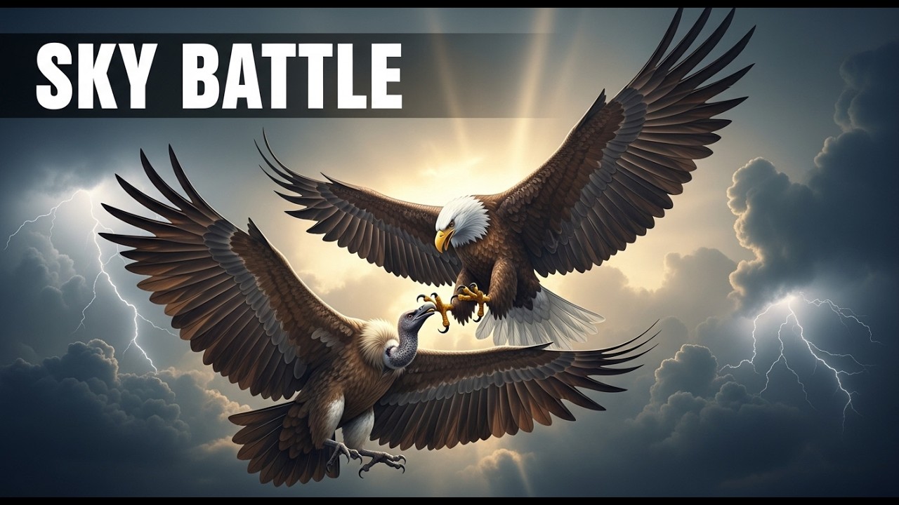 Eagle vs Vulture – Sky Battle for Survival 🦅⚔️ | Roar & Wings