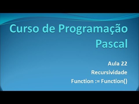 Programação Pascal - Aula 22 Recursividade