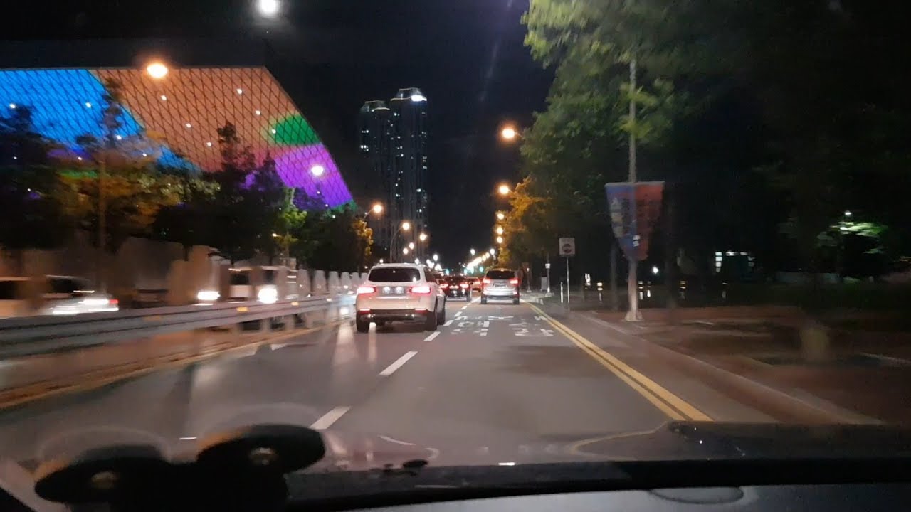 Driving in Busan/ korea/부산 해운대구 수영강변대로 영화의 전당-벡스코-올림픽 교차로-장산터널/살기 좋은 부산