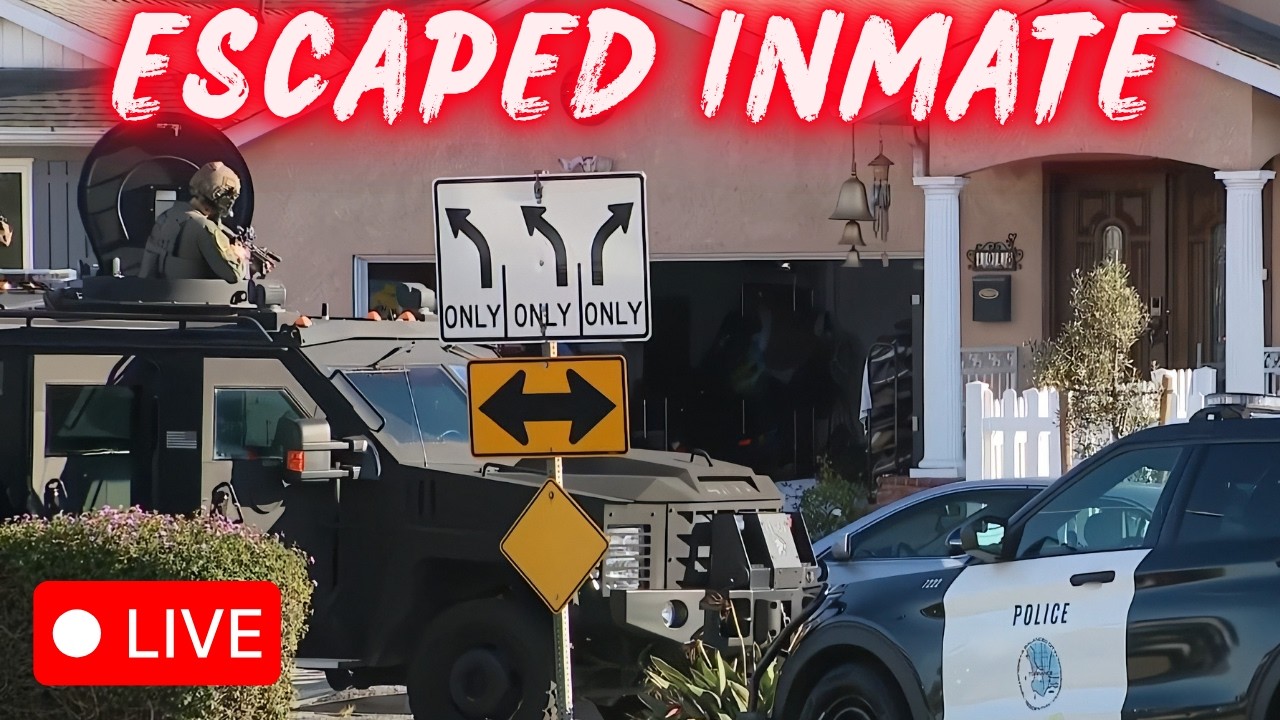 🔴 BREAKING: ESCAPED INMATE SWAT SURROUNDING HOME | Los Angeles County ...
